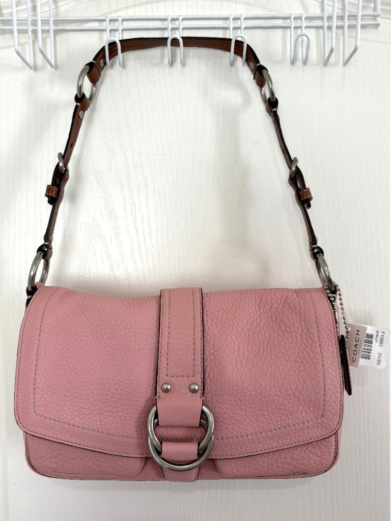 Coach Chelsea Field Bag Pebbled Leather Shoulder Handbag 10893 Blush Pink New
